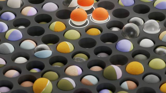 abstract pattern with spheres and holes