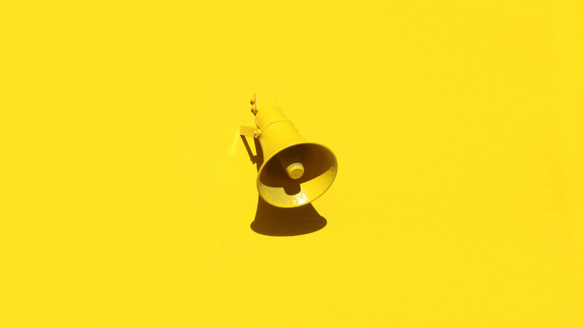 Yellow loudspeaker